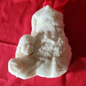 Ltd Ed Mark Klaus Santa and Child Holiday Ornament
